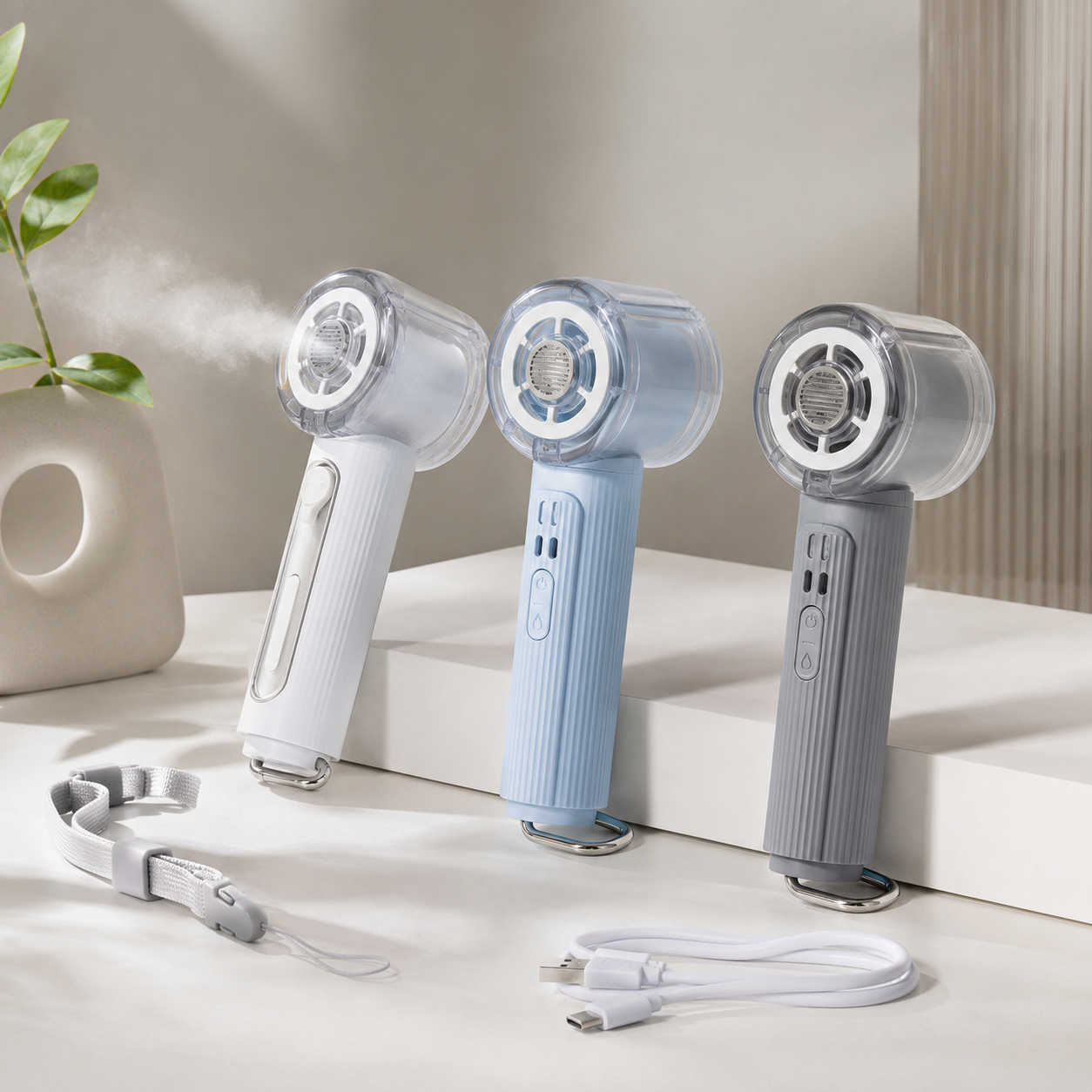 Mini ventilateur climatiseur brumisateur rechargeable WT-Y70